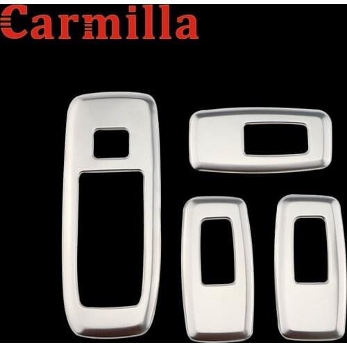 Carmilla Car Window Glass Lifter Panel Stainless Steel Trim Sticker for Ford Everest Ranger Raider Endeavour 2015 2016 2017