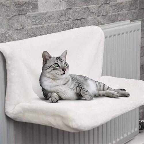 Cat Hammack Radiator Hanging Bed Removable Winter Warm Fleece Basket Seat Window Hammocks For Cats Sleeping Bed Pet Seat