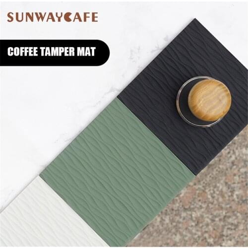 Anti-skid Coffee Tamper Mat Espresso Pad Coffee Tamping Holder Tampers Rubber Corner Pad Silicone Coffeeware Tamping Mat