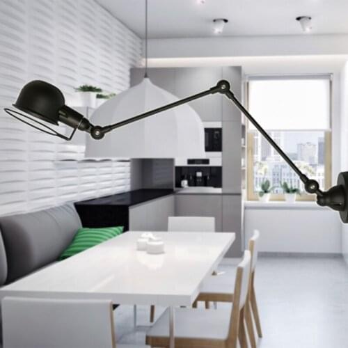 Retro Loft Industrial LED Vintage Wall Lamp light With Long Arm , Wall Sconce Arandela De Pared