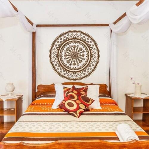 Removable Exquisite Mandala Wall Sticker Indian Mural Vinyl Wallpaper Living Room Bedroom House Decoration Design Stickers