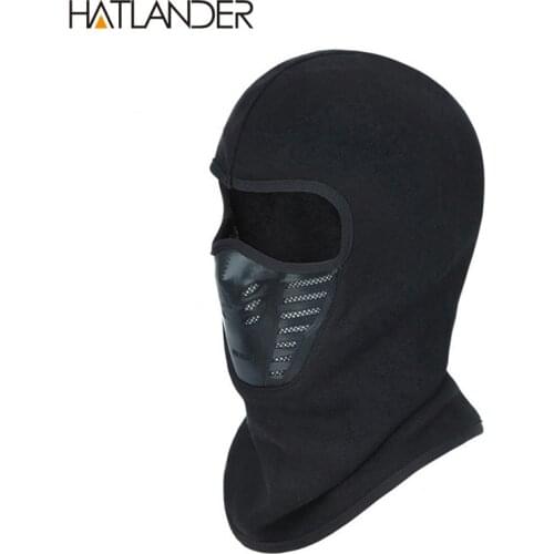 HATLANDER Thick warm beanies men women winter hats sleeve caps snow ski mask Motorcycle Fleece balaclava Neck helmet Skullies