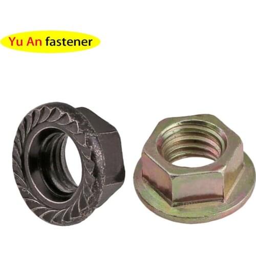 Hexagon Flange Nut Flange Nut Knurled Nut Flange Antiskid Nut Locknut M2-M16 10PCS