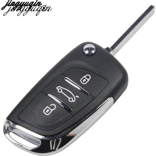 Jingyuqin 5pcs/lot HU83/VA2 Folding Flip for CITROEN C2 C3 C4 C5 C6 XSARA GRAND Modified 3Button Flip Remote Car Key Shell Case