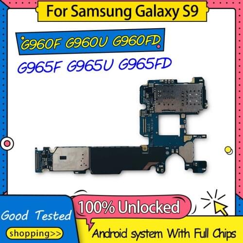 100% Unlocked Mainboard Logic Board For Samsung Galaxy S9 S9 Plus Motherboard G960F G960U G960FD G965F G965U G965FD With Chips