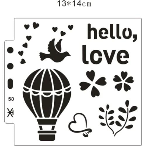 13*14 peace Cover templat scrapbook stencils spray plastic mold shield DIY cake hollow Embellishment printing lace ruler