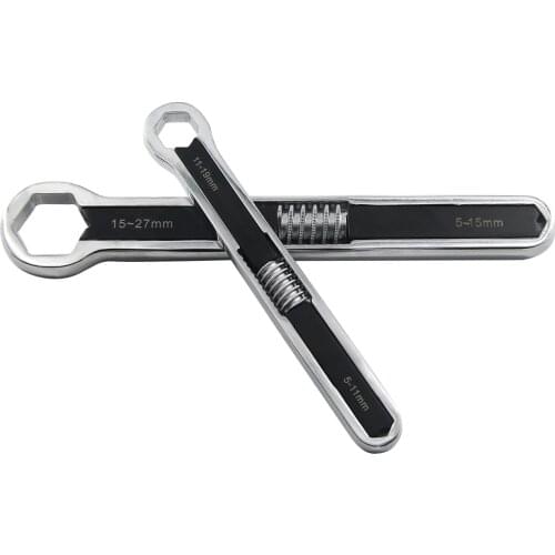 2 Pcs Multi-function Total Wrench 7 inch and 9.5 inch Universal Wrench Set Vehicle Repair Tools