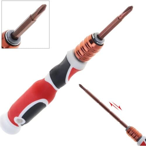 3.5mm Adjustable Dual Purpose Phillips Slotted Screwdriver Magnetic Precision Screw Driver Tools for Office / Home Use
