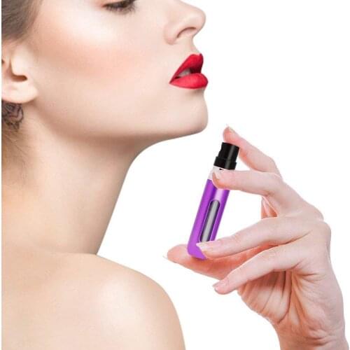 5 ml Perfume Spray Bottle Atomizer Container Mini Refillable Portable Plastic Aluminum Spray Bottle for Traveling Empty Filling