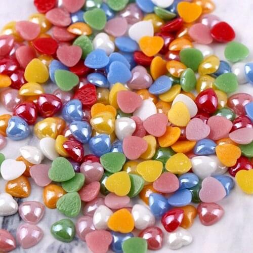 500Pcs Mix Color Heart 6mm Ceramics Rhinestone Flatback Charm For DIY 3D Nail Art Jewelry Decor/DIY Phone Decor