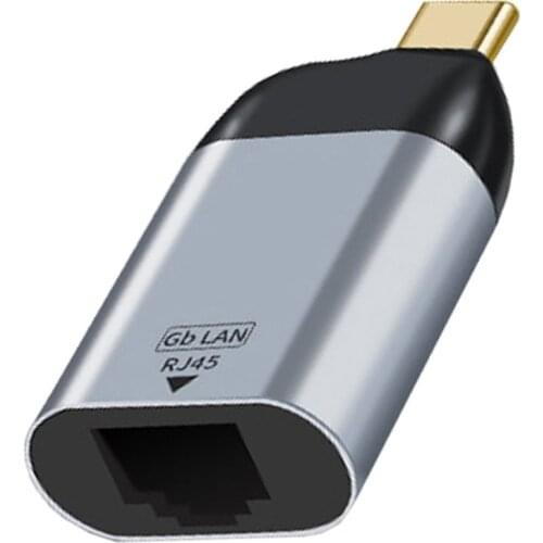 USB C to Ethernet Adapter Cable Creation Aluminum USB-C to RJ45 LAN Network Adapter Compatible with Thunderbolt 3