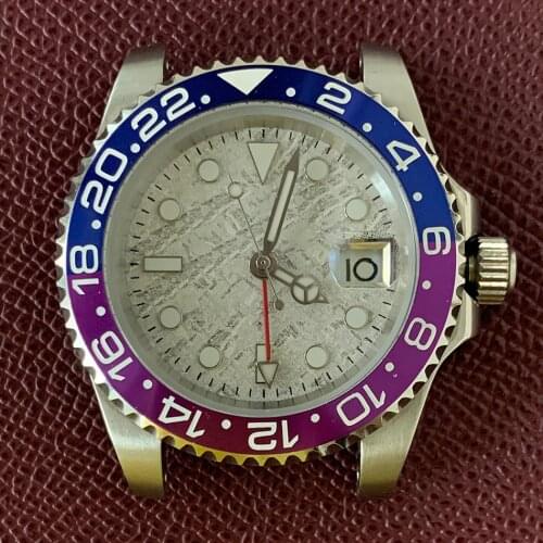 Watch accessories modified GMT Pearl 3804 automatic movement 316L stainless steel sapphire mirror ceramic luminous needle