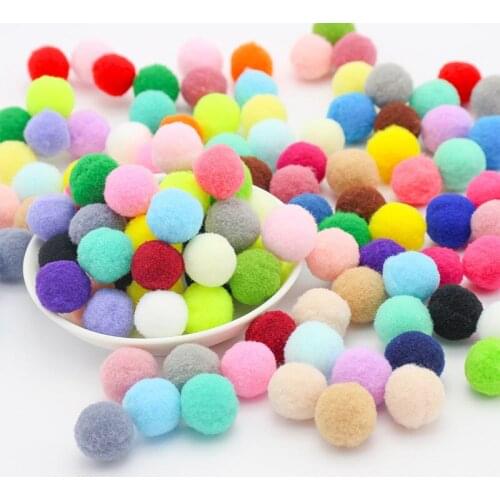 20g Autumn and Winter Candy Color Plush Ball Hair Accessories Hat Diy Mobile Phone Case Childrens Handmade Material Bag 8-30mm