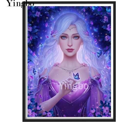 Diamond Painting Rhinestones Pictures Pretty flower fairy butterfly Diamond Mosaic Bead Embroidery Cross Stitch Handmade Hobby