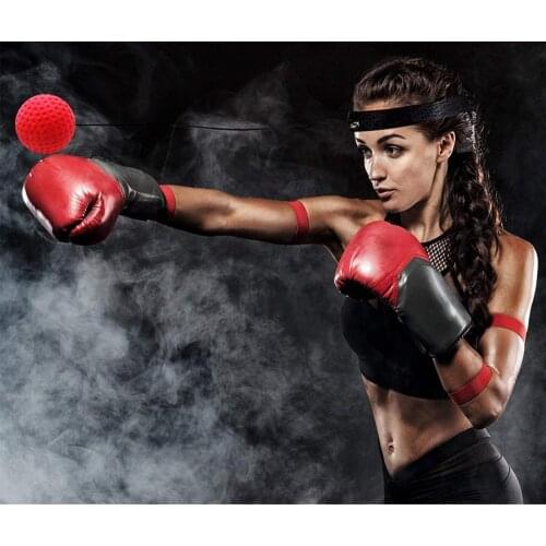 Kick Boxing Reflex Ball with Headband for Speed Training Punching Muay Tai MMA Exercise Reaction and Agility Workout Fight Ball