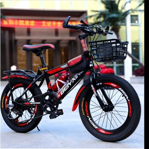 Childrens Mountain Speed Bike Suitable for 6-12 Years Old Children Anti-skid Tires Brake Sensitive Safe Bearing