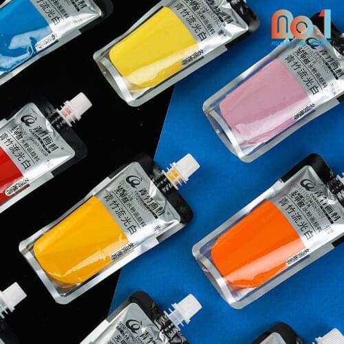 Gouache Pigment Streamer White Bag 100ML Supplement Bag For Art Painting Beginner