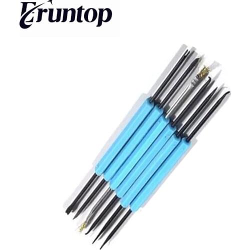 1Set 6 In 1 Bga Solder Assist Tools Knife Fork Reamer Chip Hold Brash Needle for PCB Repair Rework