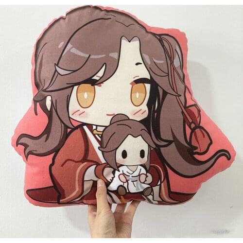 Japanese style Anime Heaven Official’s Blessing Plush Pillow Toy Short Stuffed Pillow Back Cushion Doll Gift