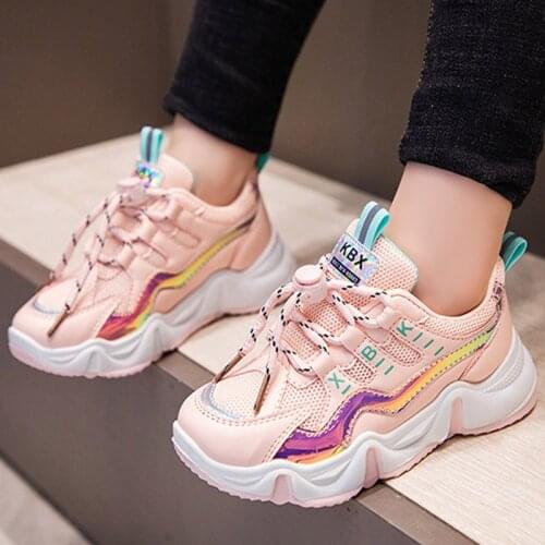 Spring Autumn Boy Girls All-match Casual Light Mesh Sneakers Kids Soft Bottom Comfortable Breathable Running Shoes Toddler Shoes