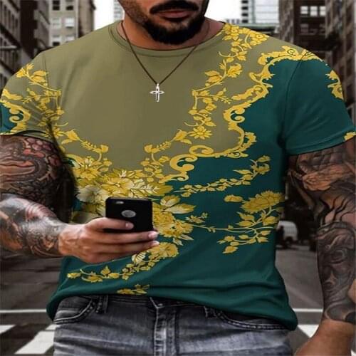 2021 new mens 3D printed T-shirt, street fashion casual and comfortable everyday all-match summer short-sleeved clothing