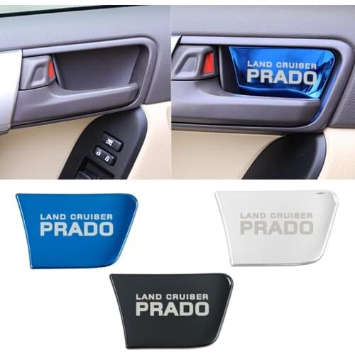 4pcs stainless steel car interior door handle ornament sticker for Toyota prado land cruiser Accessories