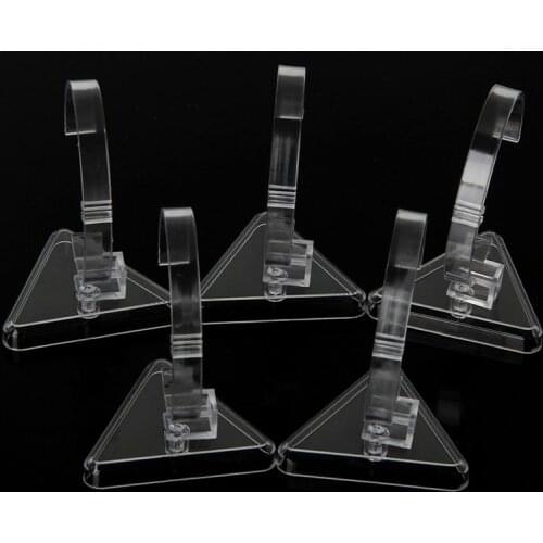 5pcs Jewelry Organizer Stand Clear C-Model Watch Bracelet Bangle Showing Display