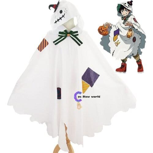 Boku No My Hero Academia Midoriya Izuku Cosplay Wigs Costumes Cloak Cape for Halloween Christmas