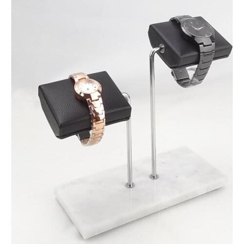 Portable Metal Base & PU Holder Watch Display Stand Bracelet Watch Jewelry Organizer Watch Placement Jewelry Stand Retail Shop