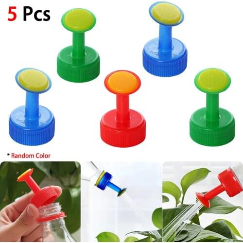 5PCS Bottle Cap Sprinkler PVC Plastic Watering Caliber Little Nozzle Sprinkler Head Watering Vegetables Mist Nozzles Mixed Color