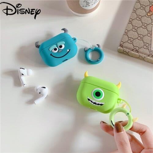Disney cartoon cute Bluetooth-compatible earphone protective sleeve couple earphone sleeve for AirPods Pro 3 with ring buckle