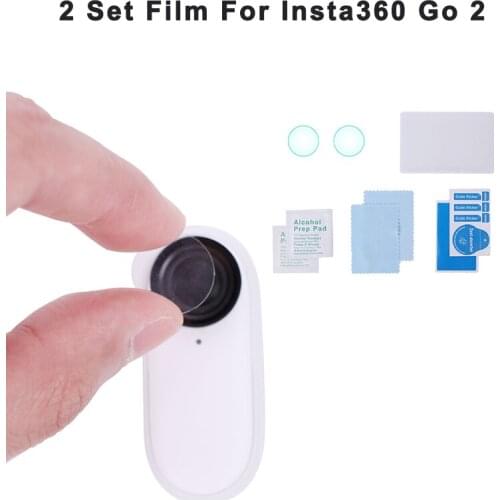 Sunnylife 2 Sets HD Tempered Glass Film Lens Protector Scratch-proof Accessories For Insta360 GO 2 Camera Accessories