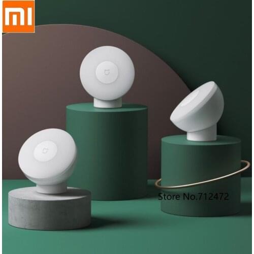 Xiaomi Mijia Led Induction Night Light 2 Lamp Adjustable Brightness Infrared Smart Human body sensor 360 Rotating Adjustable
