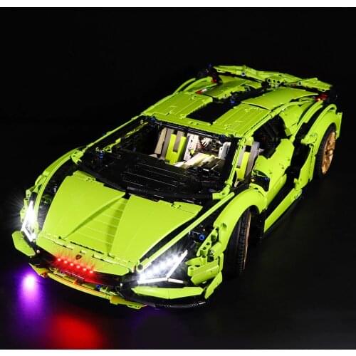 USB Powered LED Lighting Kit For electric Lamborghini SiáN FKP 37 42115 (LED Included Only, No Kit)Children Toys -Luxury Version