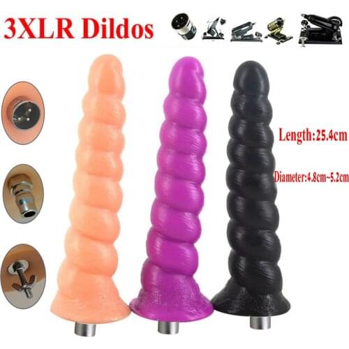Traditional Sex Machine Attachment 3XLR Attachment Dildo Anal Beads Plug Sex Love Machine For Woman Man Features of conch skin