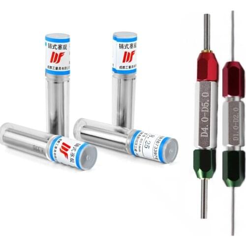 1pcs 0.1-0.49mm 0.5-5.99mm 6-9.99mm 20.0mm Cylindrical Pin gauge Smooth Plug Gauge Hole Gauge handle step Pin Gage holder tools