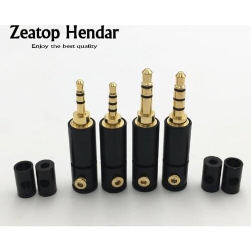 10Pcs 2.5 mm 3.5 mm Audio Jack 2.5mm / 3.5mm 3Pole / 4 Pole Stereo Male Jack DIY Solder Adapter for 2mm 4mm 6mm Cable Connector
