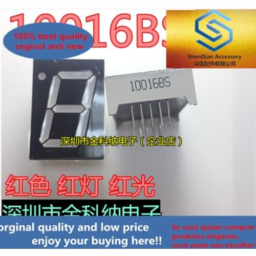 10pcs only orginal new Gongyang digital tube 1 bit one inch 10016BS super bright red red light red light 7 segments 10 feet