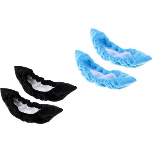 2Pairs Ice Hockey Figure Skate Terry Cloth Sport Blade Covers Soakers Guards