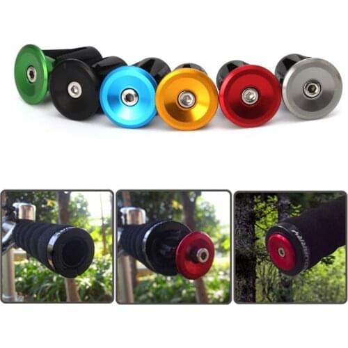 2pcs Bicycle Aluminum Alloy Handlebar End Caps Cycling Handle Bar End Lock-On Plugs Grips Caps Covers Bicycle Parts Accessories