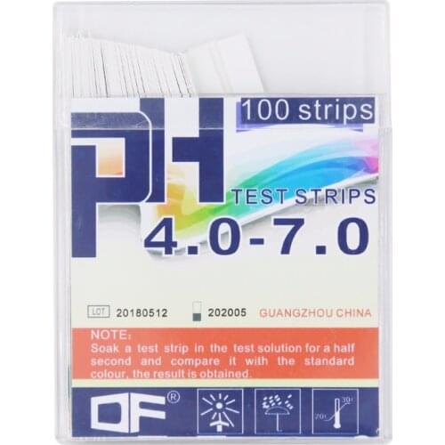 4.0-7.0 PH Range 100pcs/Plastic Box Case pH-Indicator Test Strips For Test pH Level of Water 40%Off