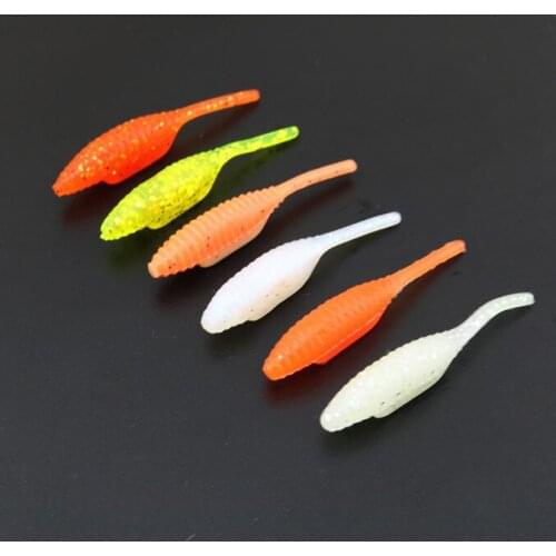 4.5cm 0.7g small lure soft bait lure worm maggot fishing lure 60pcs/lot