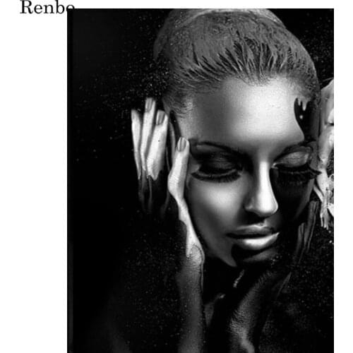 5D Diamond Painting Portrait Full Square Round Drill DIY Diamond Embroidery Mosaic African Woman Wall Art Poster Home Decor New