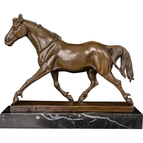 ArtsHom DW-084 Modern Wild Animal Bronze Art Bronze Running Horse Statue Sculpture Animal Horse Figurines For Office Decoration