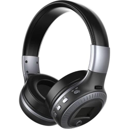 B19 Headphone LCD Display Wireless Music Earphone Stereo BT 5.0 TF MIC FM Radio