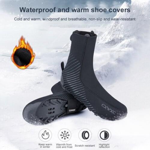 Cycling Shoe Covers Neoprene Waterproof Thickened Winter Cycling Overshoes for Thermal Warmer Support Dropshipping Wholesale