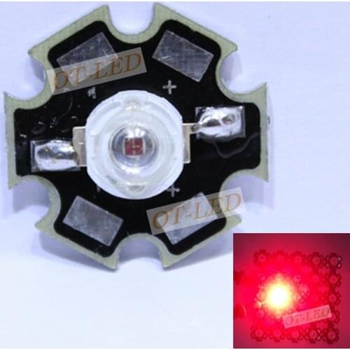 Freeshipping! Hot sale10PCS 3W Deep Red High Power 660NM Plant Grow LED Light for Cabinet/Tank/Aquarium