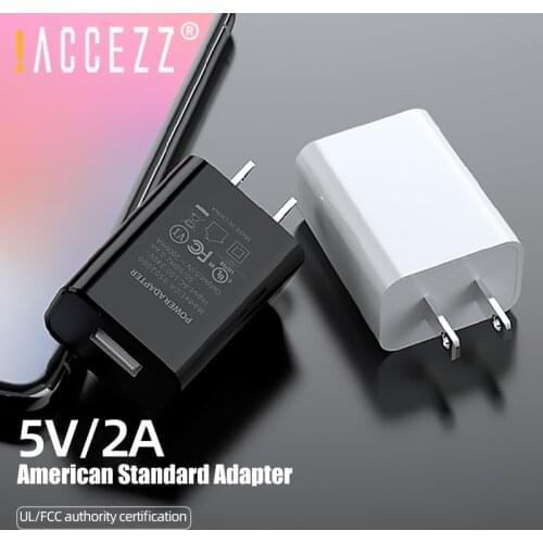 !ACCEZZ 5V 2A EU US Plug USB Fast Charging Charger For iPhone 11 Pro iPad For Samsung S8 Huawei Xiaomi Wall Mobile Phone Charger