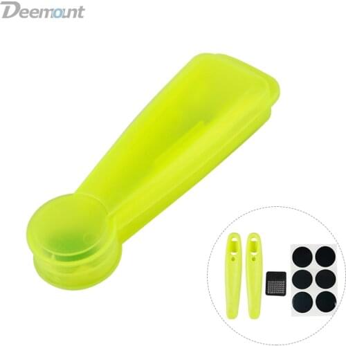 Deemount Bicycle Tire Repair Kit W/ Crow Bars Glue Free Pads Scrub Pad Cycle Tube Puncture Prick Service Patch Flat Tire Tool
