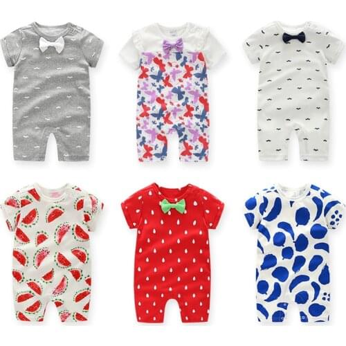 Baby Clothing 2016 Summer Fashion Baby Girl Boy Clothes Cotton Baby Dress Short Sleeve Baby Romper Infant Product